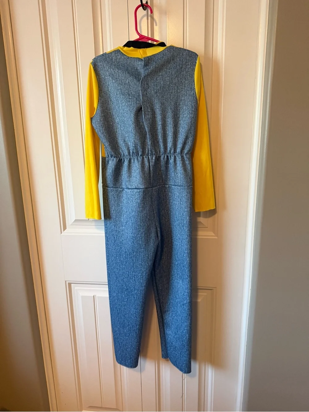 Minion-Inspired Kids Yellow & Denim Overalls Costume Size S (4-6)
